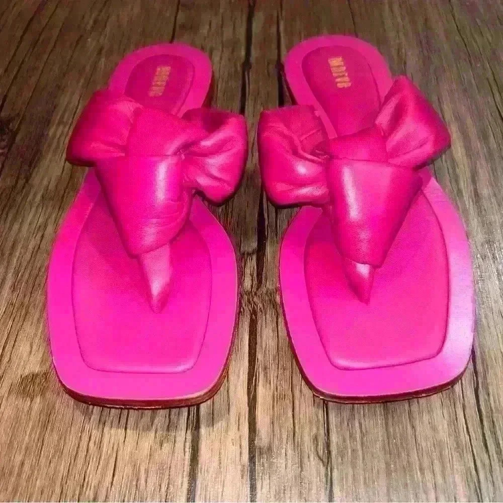 Maeve Pink Bow Sandals